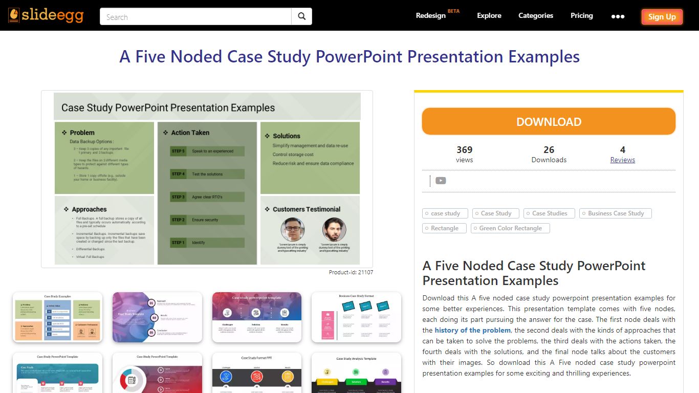 Ready To Use Case Study PowerPoint Presentation Examples - slideegg