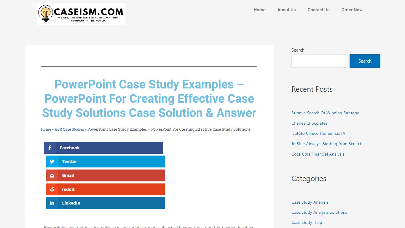 PowerPoint Case Study Examples - PowerPoint For Creating Effective Case ...