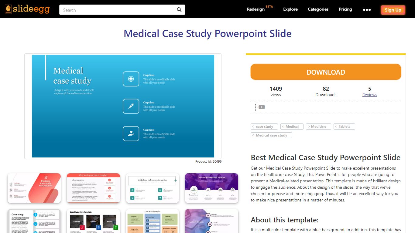 Medical Case Study PowerPoint Presentation Template | PPT - slideegg
